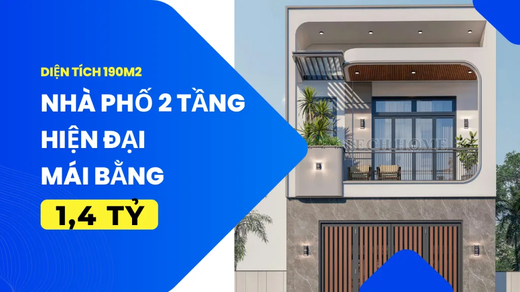 Mẫu nhà phố 2 tầng hiện đại