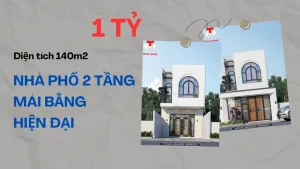 Nhà phố 2 tầng mái bằng