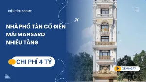 Nhà phố mái Mansard nhiều tầng