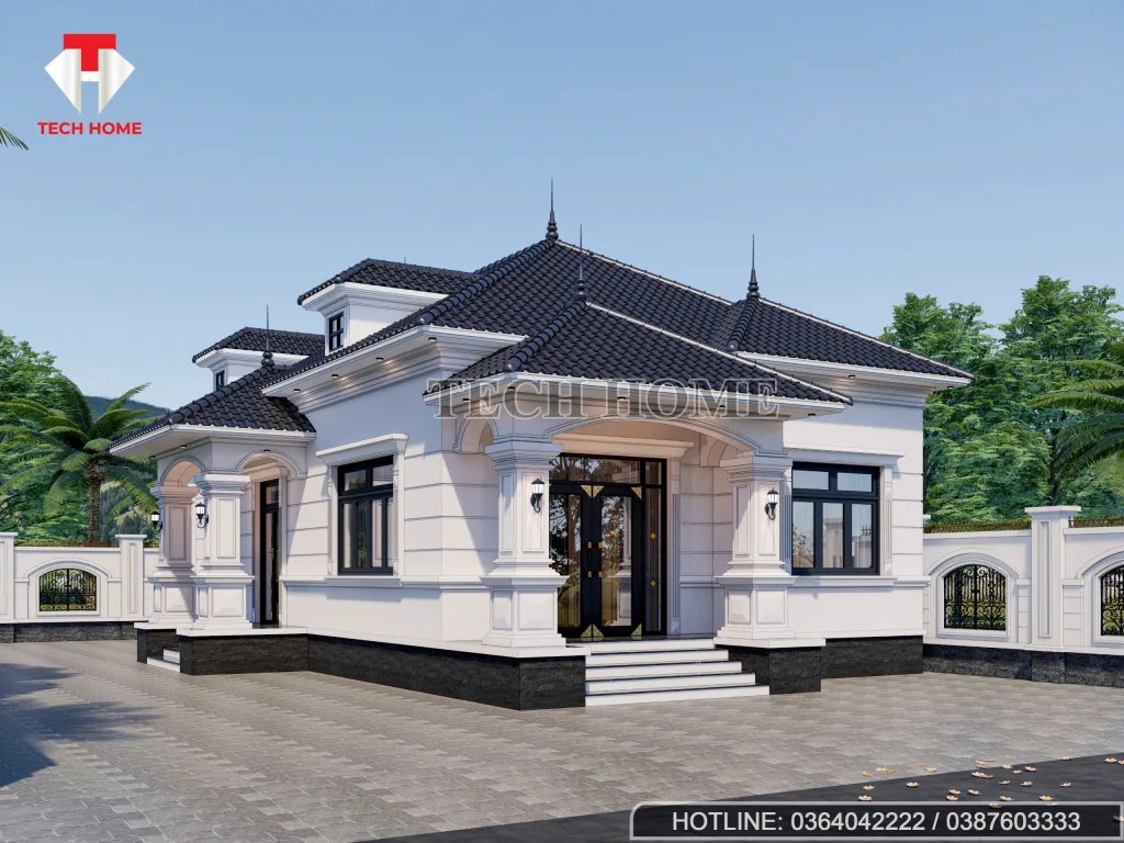 Siêu phẩm nhà vườn mái Nhật 4 phòng ngủ hiện đại tại Hải Phòng – Mẫu MB130225