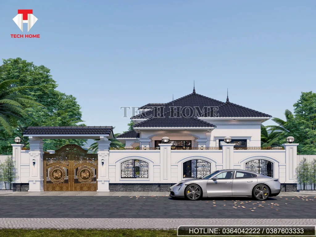 Siêu phẩm nhà vườn mái Nhật 4 phòng ngủ hiện đại tại Hải Phòng – Mẫu MB130225