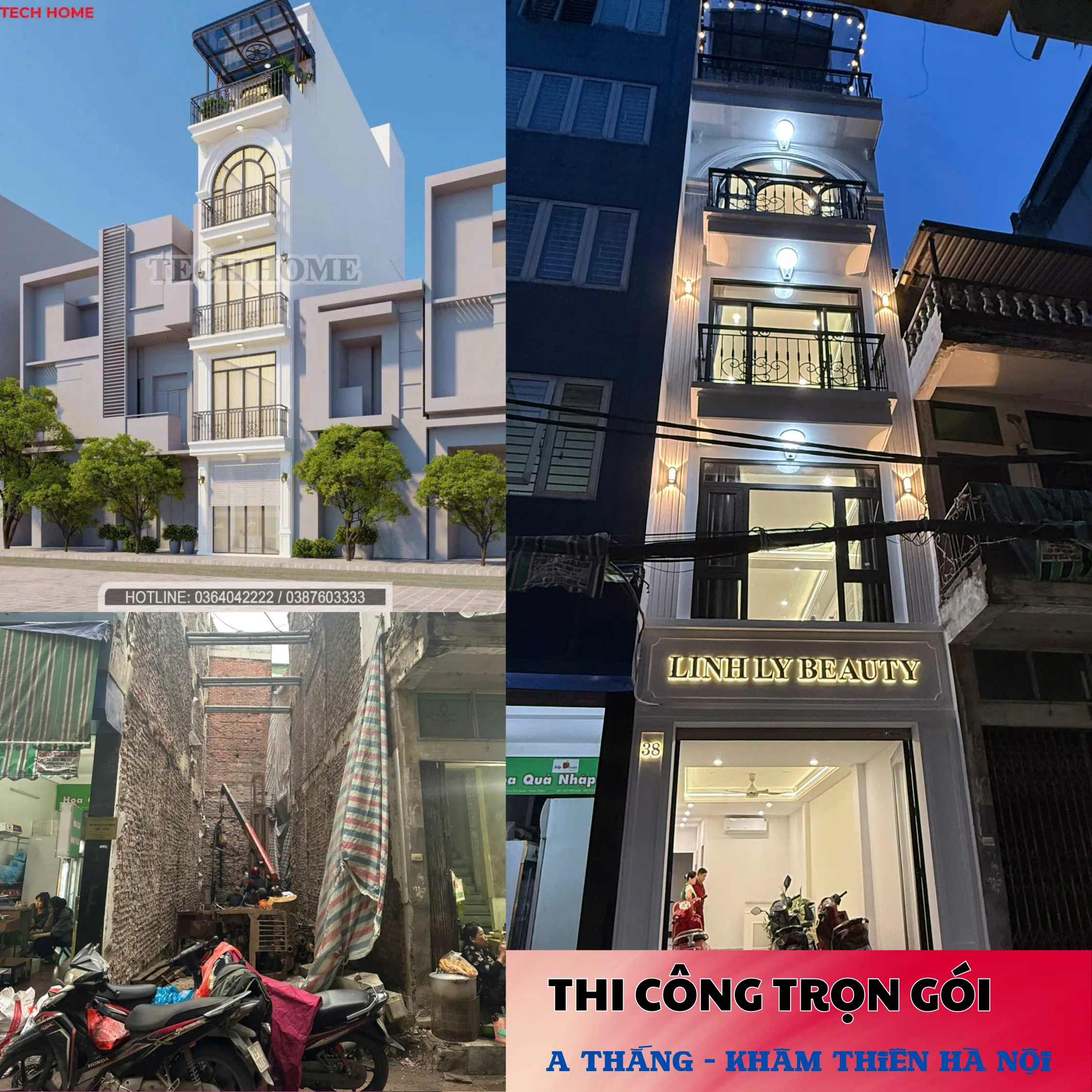 Thi công trọn gói - A Thắng - khâm thiên hà nội