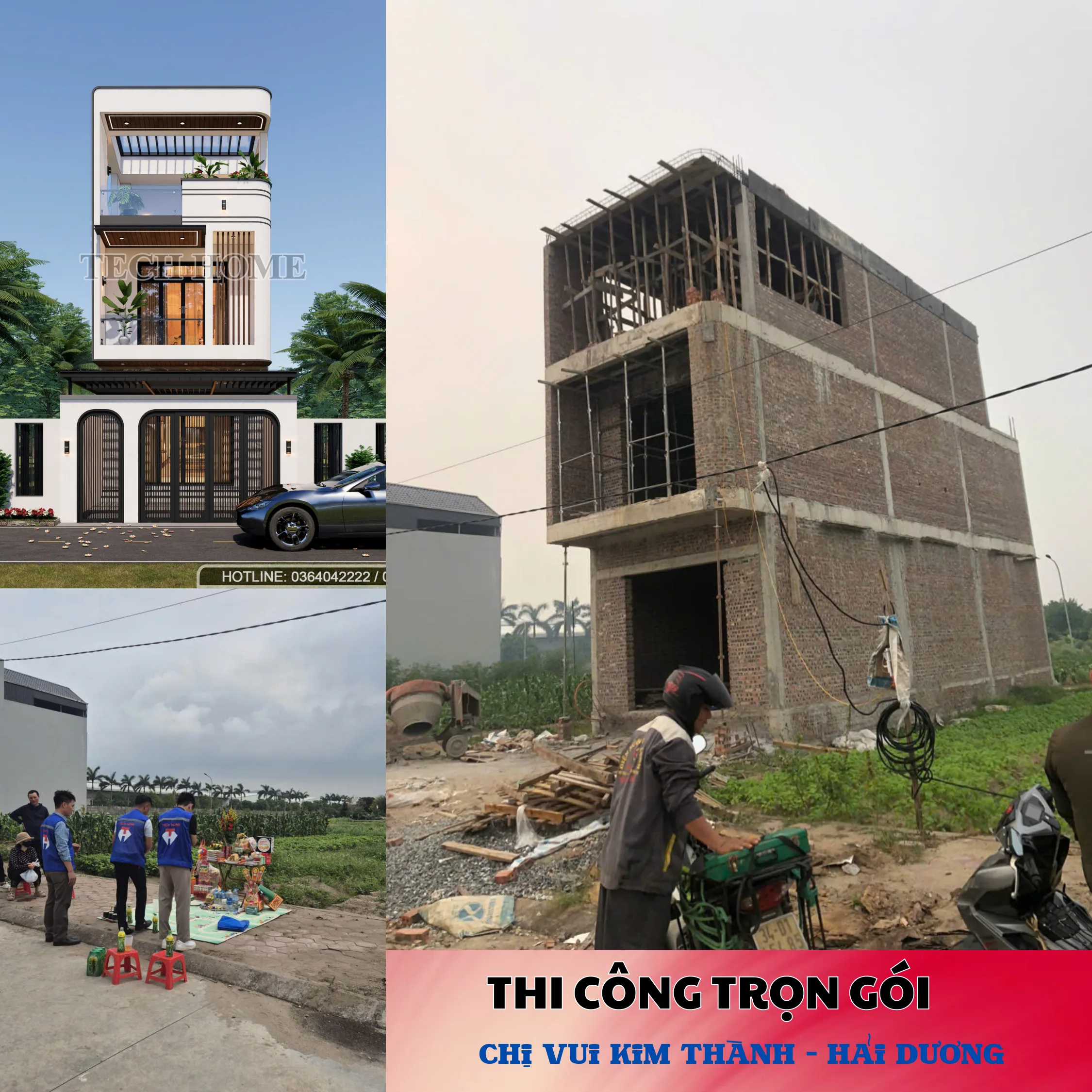Thi công trọn gói - chị Vui Kim Thành - Hải Dương