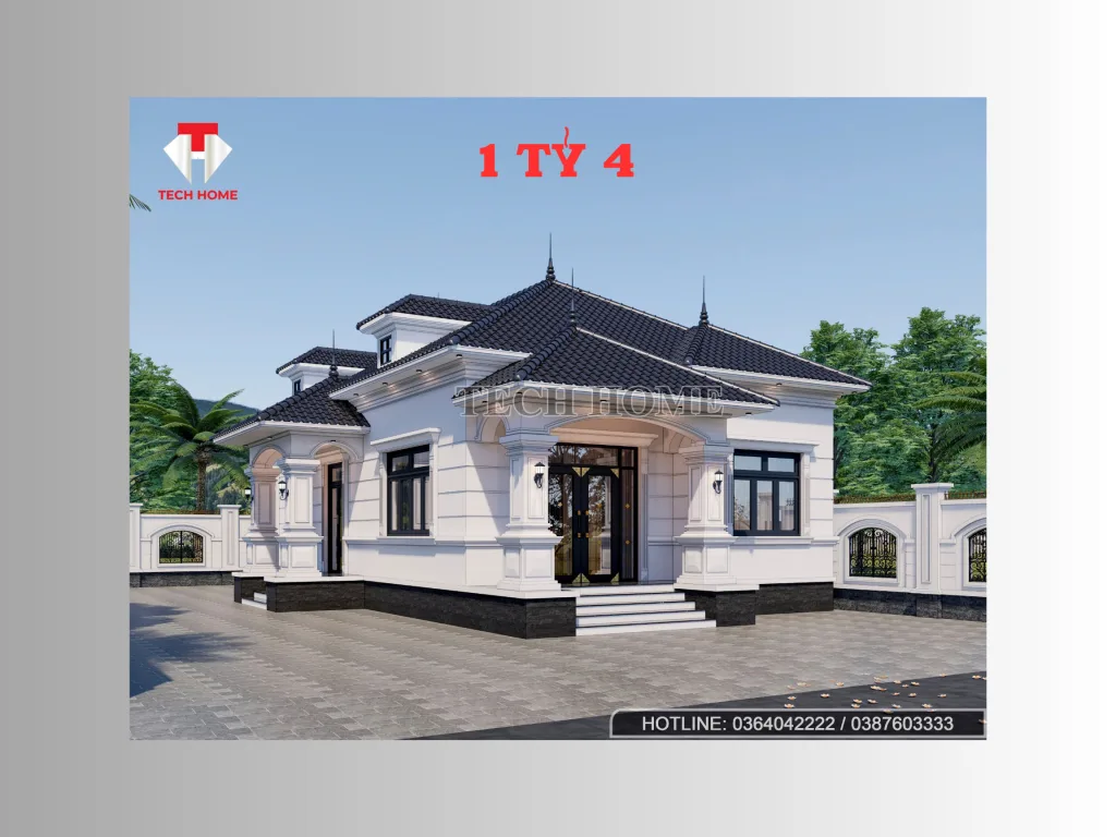 Siêu phẩm nhà vườn mái Nhật 4 phòng ngủ hiện đại tại Hải Phòng – Mẫu MB130225