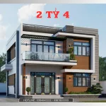 Mẫu Nhà 2 Tầng Mái Bằng Hiện Đại