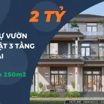 biệt thự vườn mái nhật 3 tầng