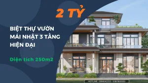 biệt thự vườn mái nhật 3 tầng