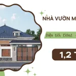 mẫu nhà vườn mái Nhật 1 tầng