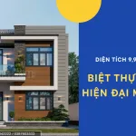 nhà 2 tầng mái bằng hiện đại