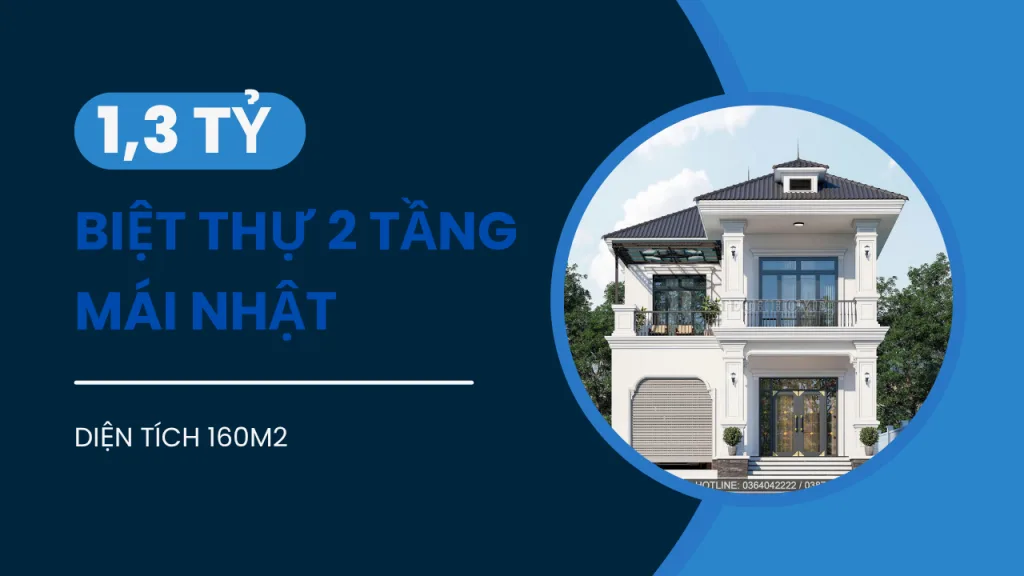 nhà mái Nhật 2 tầng