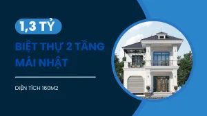 nhà mái Nhật 2 tầng