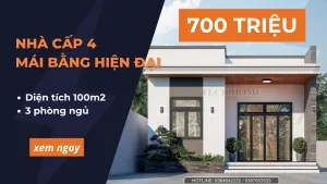 nhà mái bằng 1 tầng