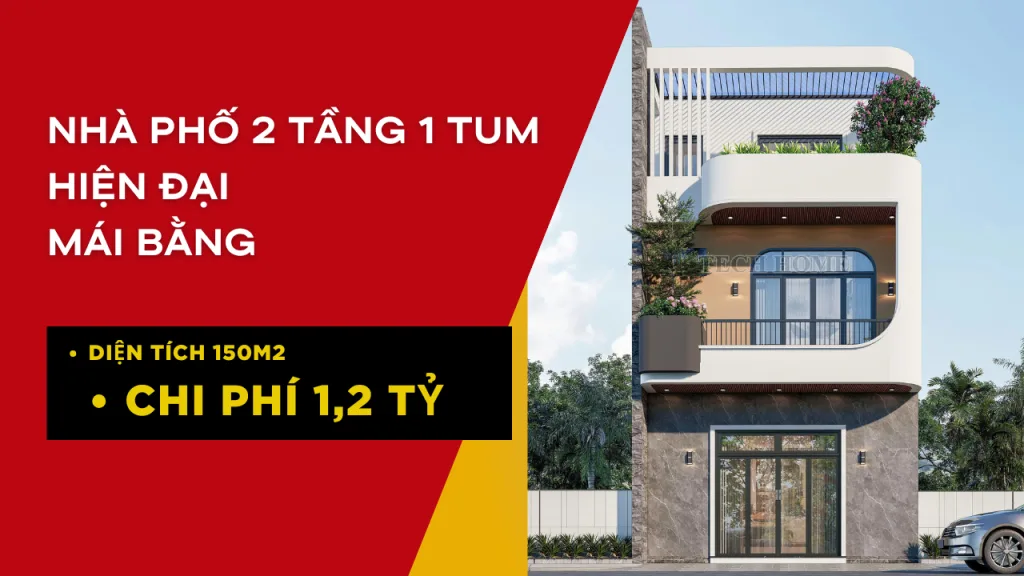 nhà phố 2 tầng 1 tum