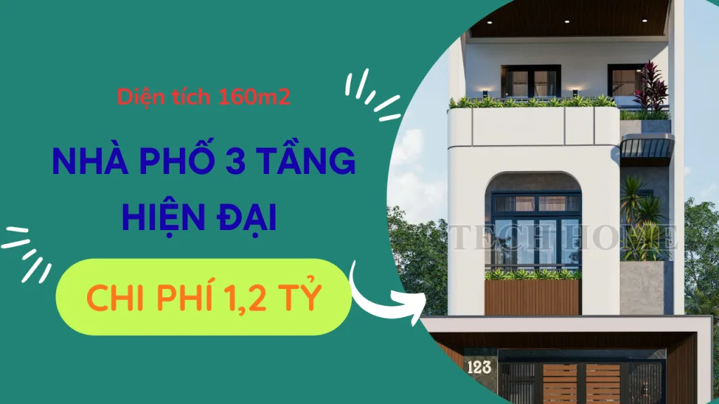 nhà phố 3 tầng hiện đại