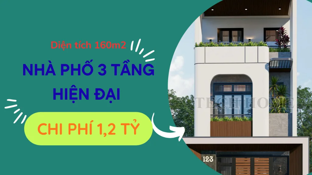 nhà phố 3 tầng hiện đại