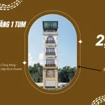 nhà phố 5 tầng 1 tum mái bằng