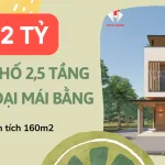 nhà phố hiện đại 2,5 tầng