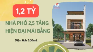 nhà phố hiện đại 2,5 tầng