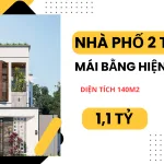 nhà phố mái bằng 2 tầng