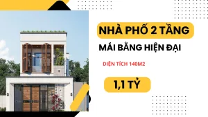nhà phố mái bằng 2 tầng