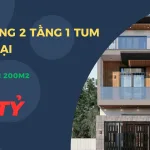 nhà phố mái bằng hiện đại