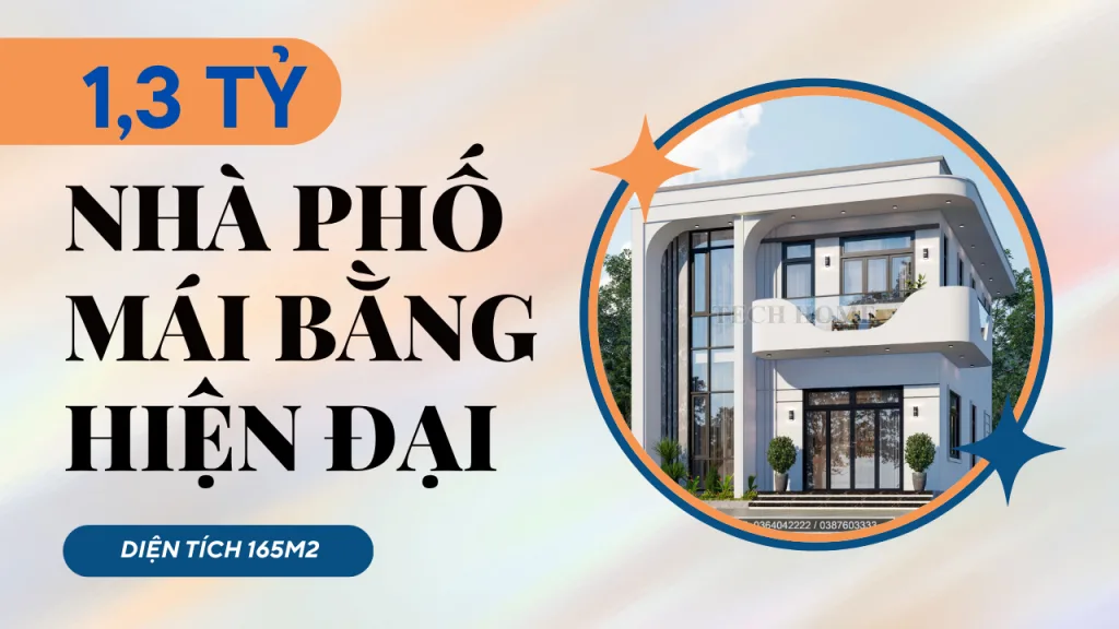 nhà phố mái bằng hiện đại