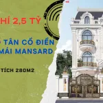 nhà phố tân cổ Mansard