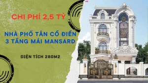 nhà phố tân cổ Mansard