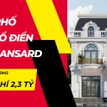 nhà phố tân cổ điển mái mansard