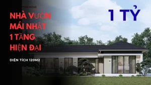 nhà vườn mái Nhật 1 tầng