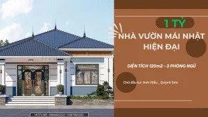 nhà vườn mái Nhật 1 tầng