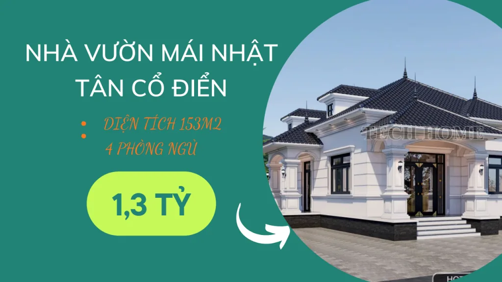 nhà vườn mái Nhật