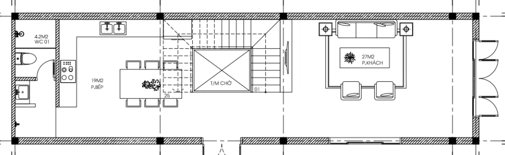 Nhà phố tân cổ 4 tầng 4,5x16 tại Bắc Giang của anh Đức là một công trình độc đáo do Công ty Cổ phần Kiến trúc và Xây dựng Techhome thiết kế. Không chỉ tối ưu công năng mà còn ghi dấu ấn kiến trúc sang trọng, chuẩn phong thủy, xứng đáng là lựa chọn lý tưởng cho gia chủ yêu nét đẹp vĩnh cửu.