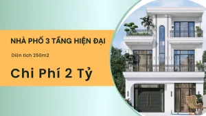 thiết kế nhà phố 3 tầng hiện đại
