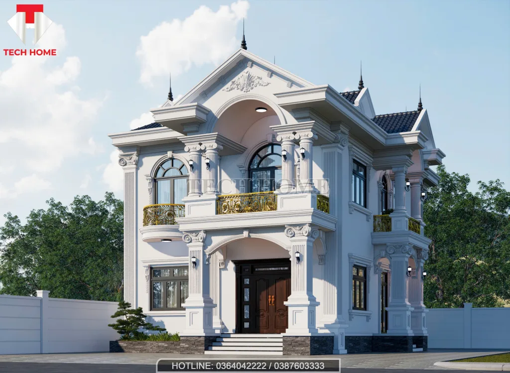 Mẫu nhà mái Nhật tân cổ