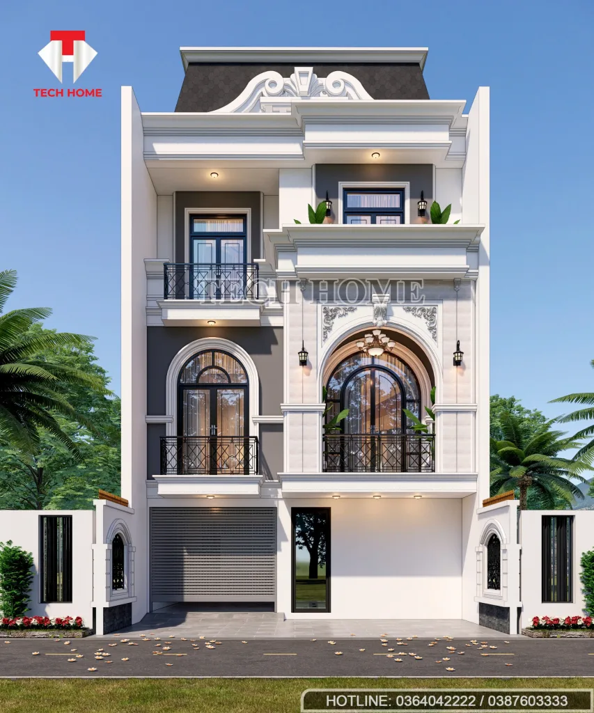 Khám phá mẫu nhà phố hiện đại 3 tầng thiết kế tối ưu công năng, mặt tiền sang trọng, phù hợp xu hướng 2025. Giải pháp thi công trọn gói chuẩn phong thủy từ Công ty Cổ phần Kiến trúc và Xây dựng TECHHOME.