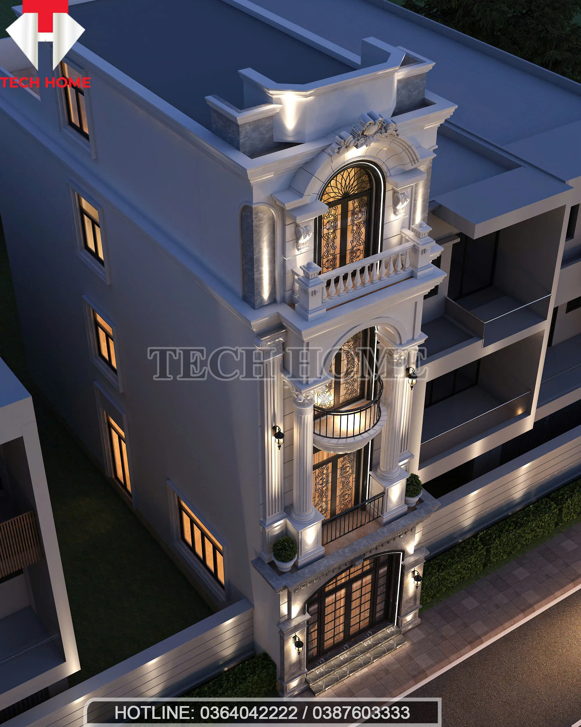 Nhà phố tân cổ 4 tầng 4,5x16 tại Bắc Giang của anh Đức là một công trình độc đáo do Công ty Cổ phần Kiến trúc và Xây dựng Techhome thiết kế. Không chỉ tối ưu công năng mà còn ghi dấu ấn kiến trúc sang trọng, chuẩn phong thủy, xứng đáng là lựa chọn lý tưởng cho gia chủ yêu nét đẹp vĩnh cửu.