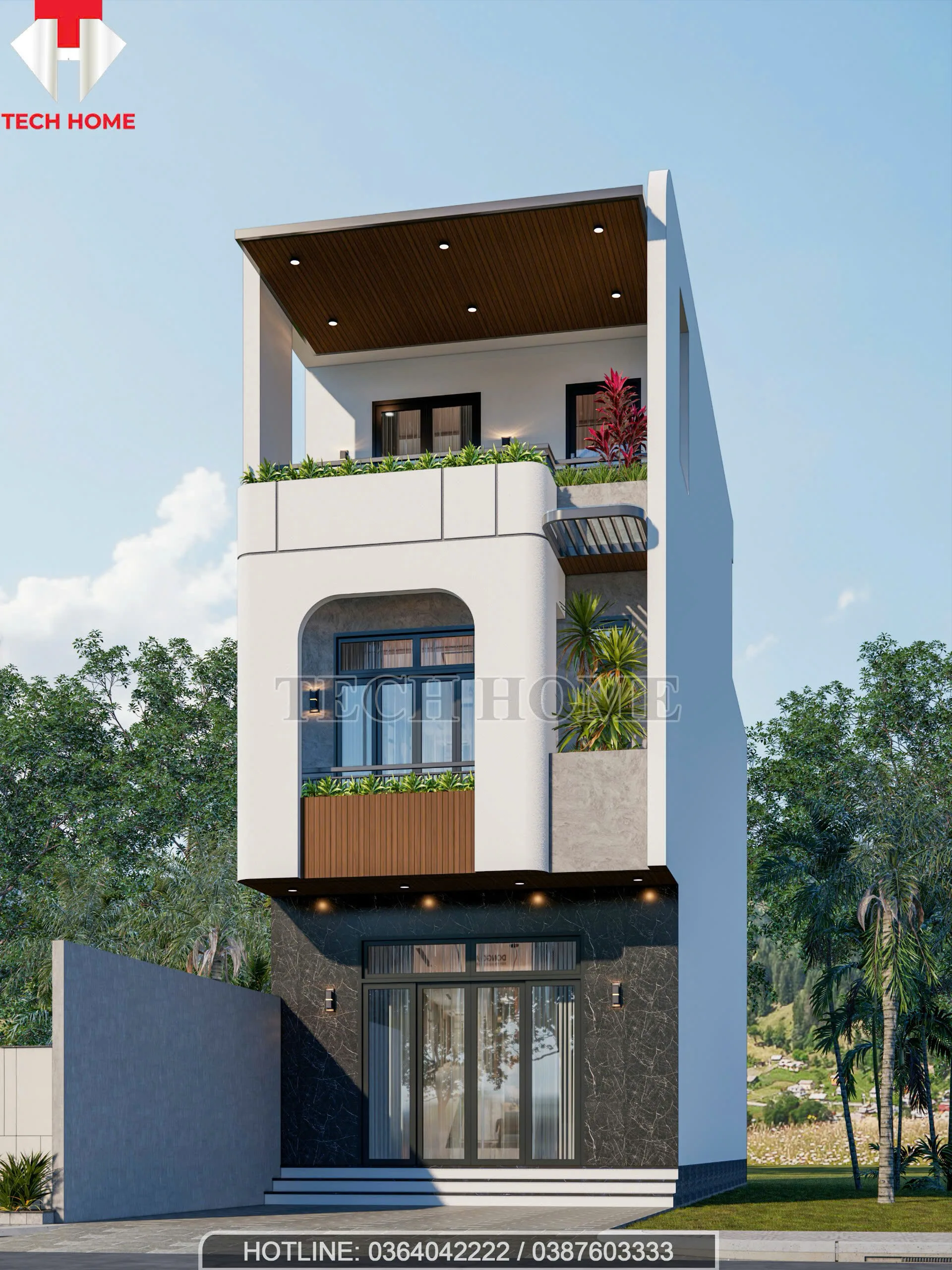 nhà phố 3 tầng hiện đại