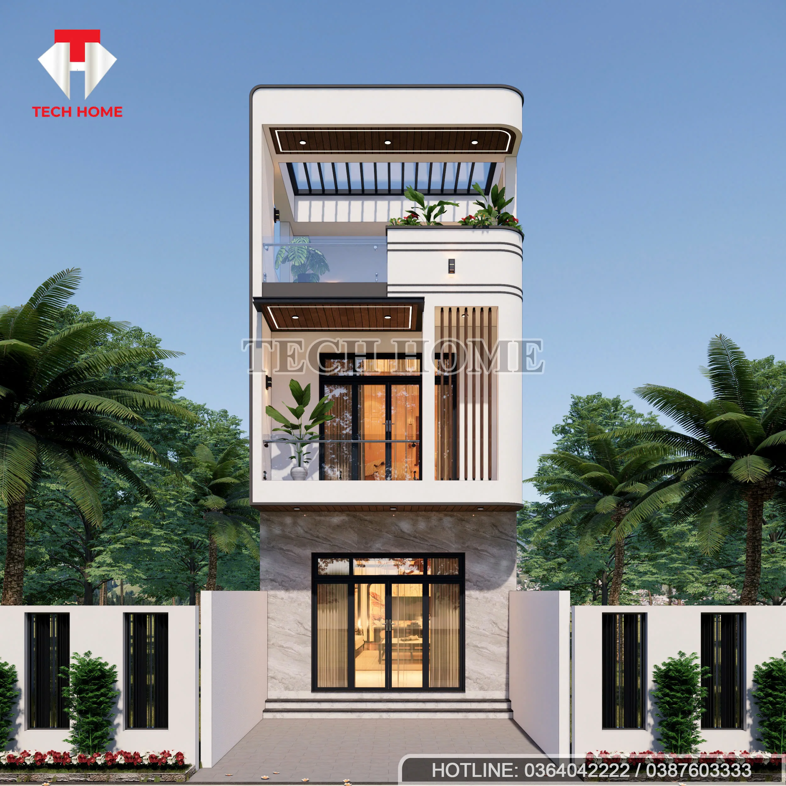 mái bằng nhà phố