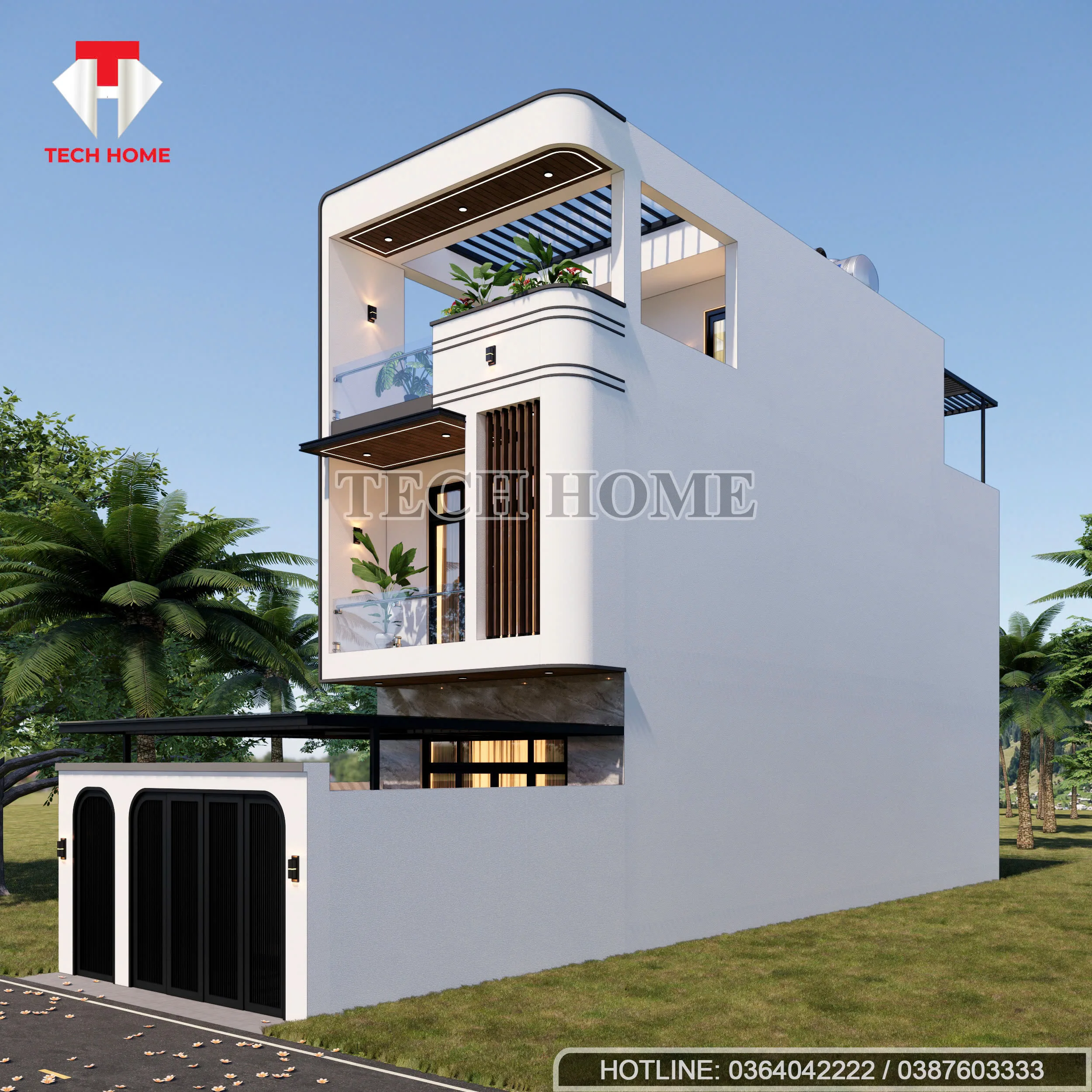 mái bằng nhà phố