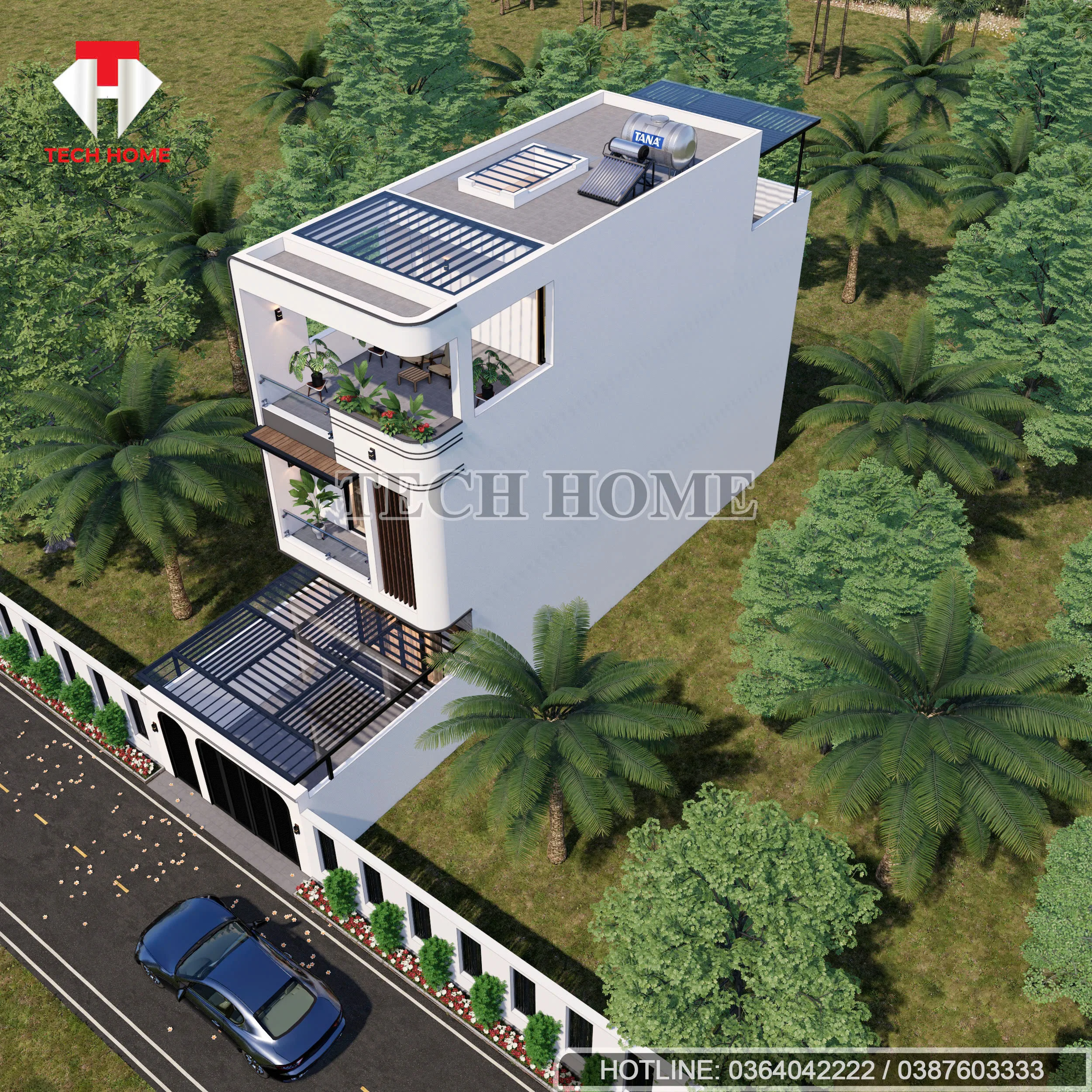 mái bằng nhà phố