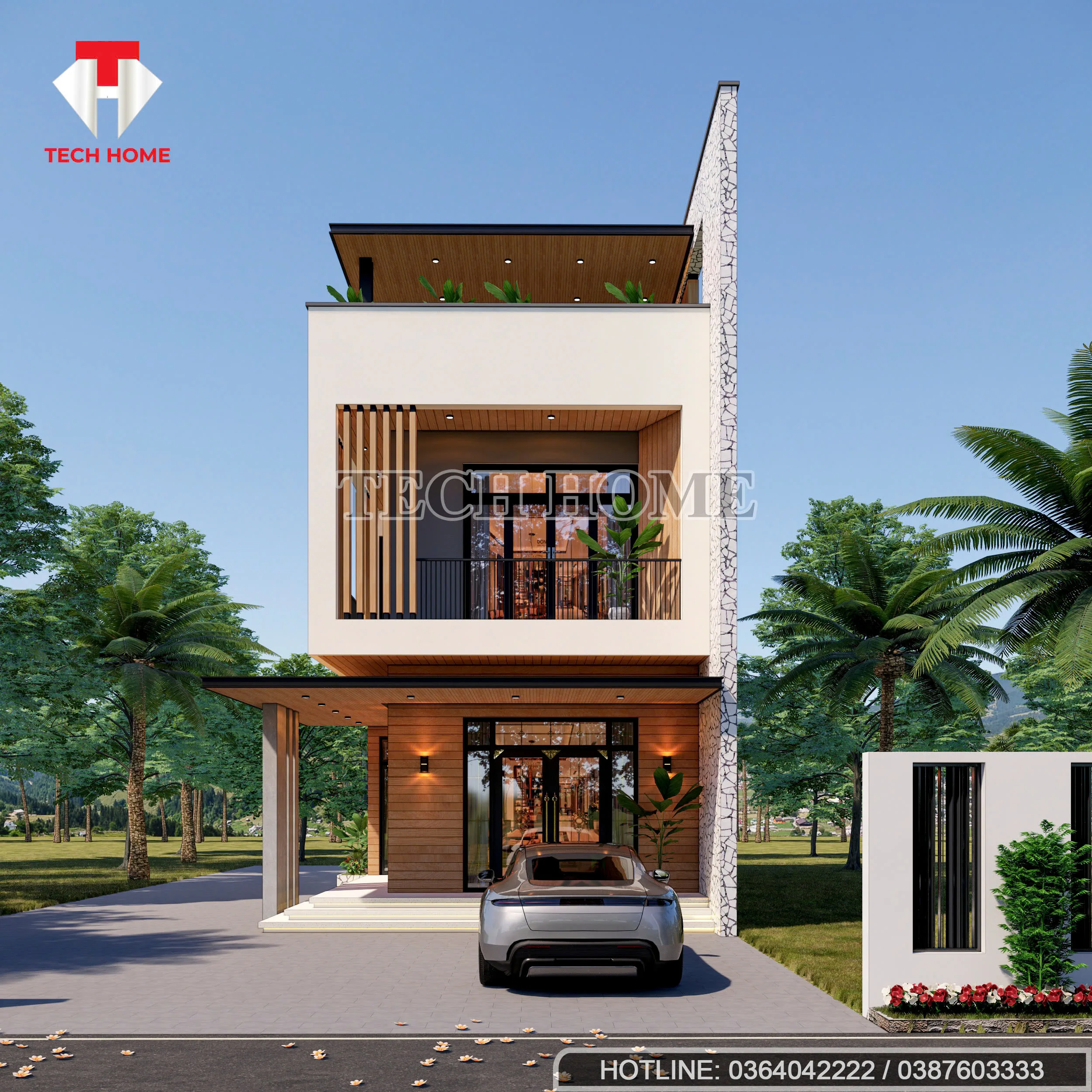 Khám phá mẫu nhà phố hiện đại 2,5 tầng – thiết kế sang trọng, tiện nghi, phong thủy chuẩn. Xem ngay giải pháp tối ưu không gian sống cùng TECHHOME.