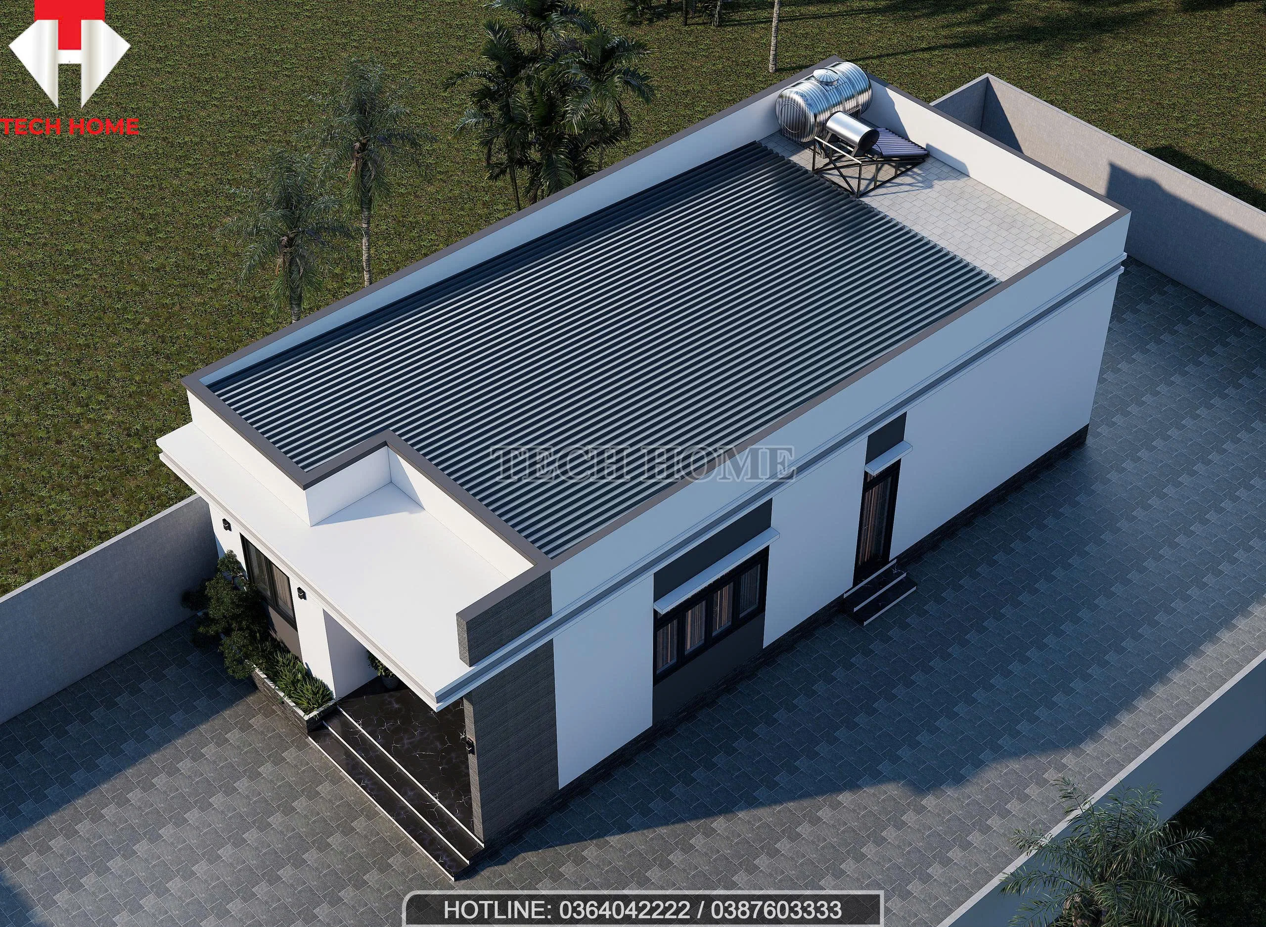 Nhà mái bằng 1 tầng