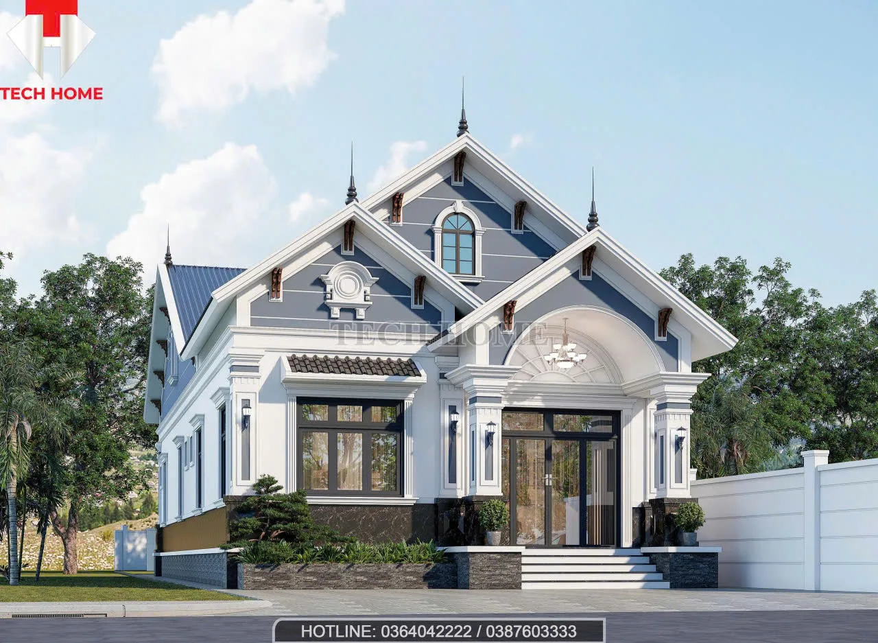 nhà vườn mái thái tân cổ điển