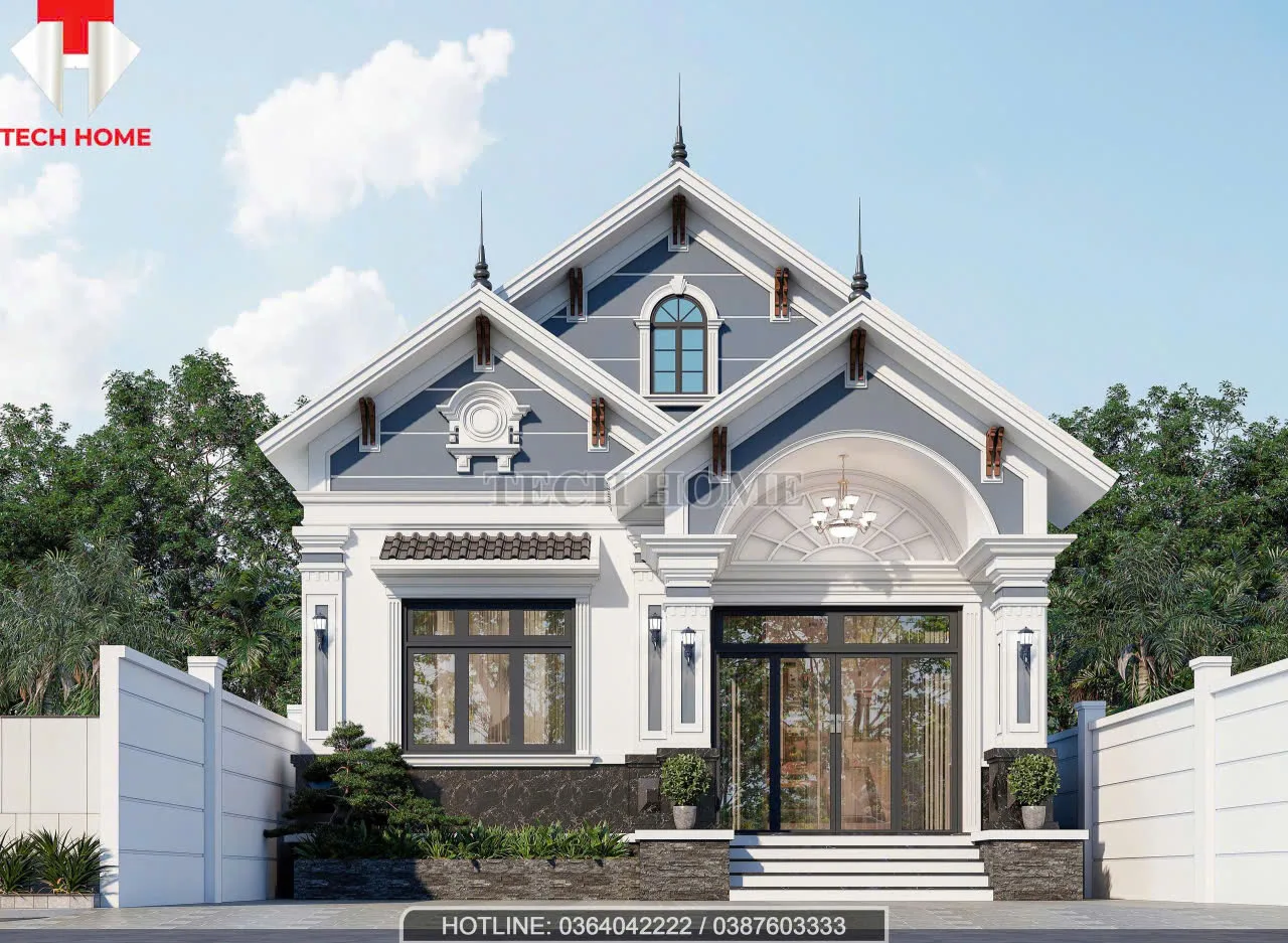 nhà vườn mái thái tân cổ điển