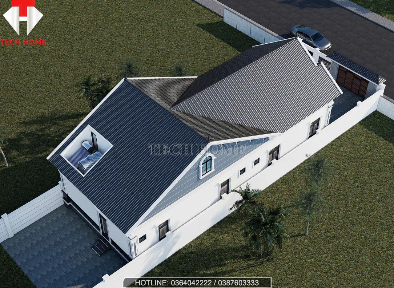 nhà vườn mái thái tân cổ điển