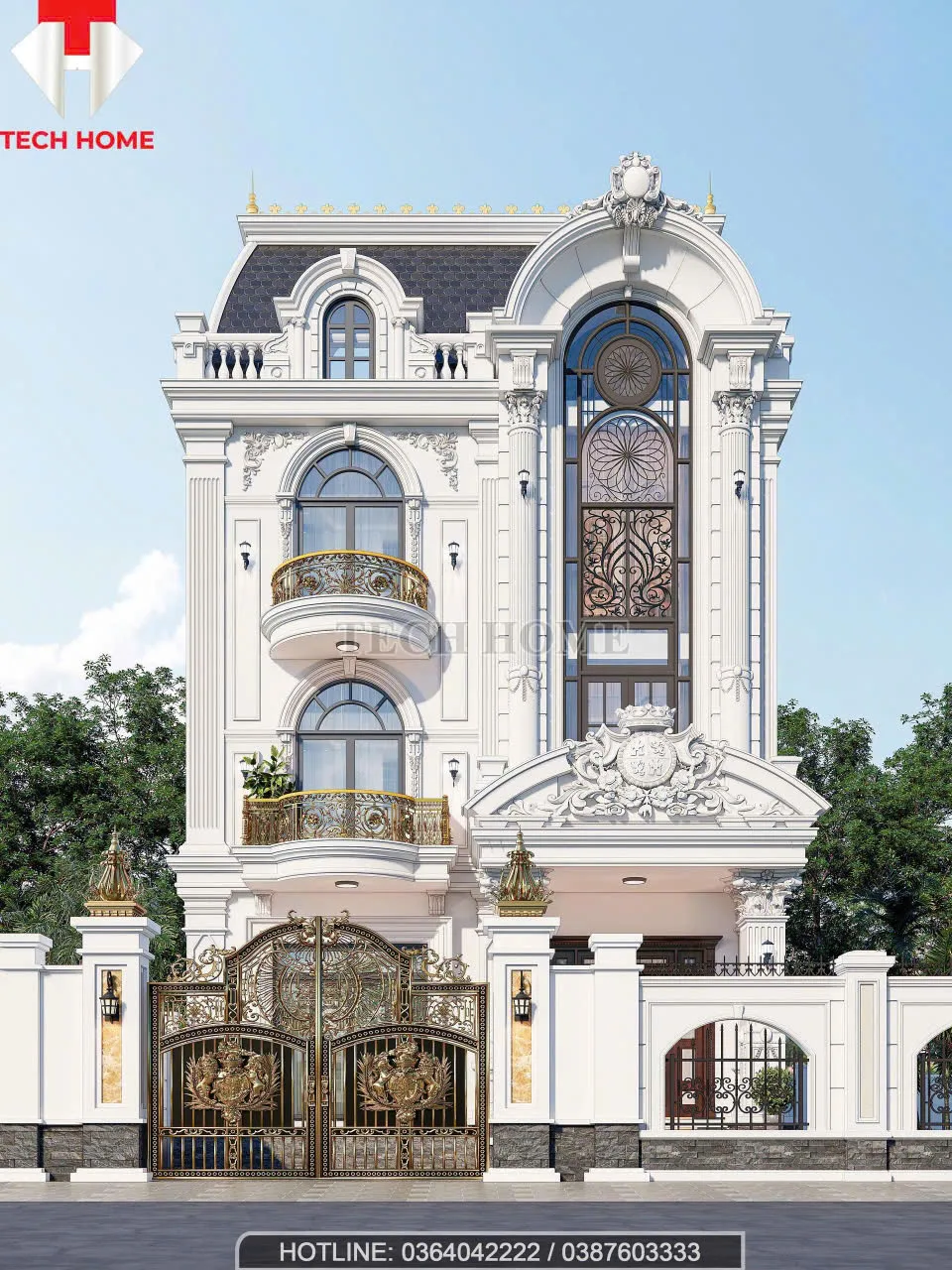 nhà phố tân cổ Mansard