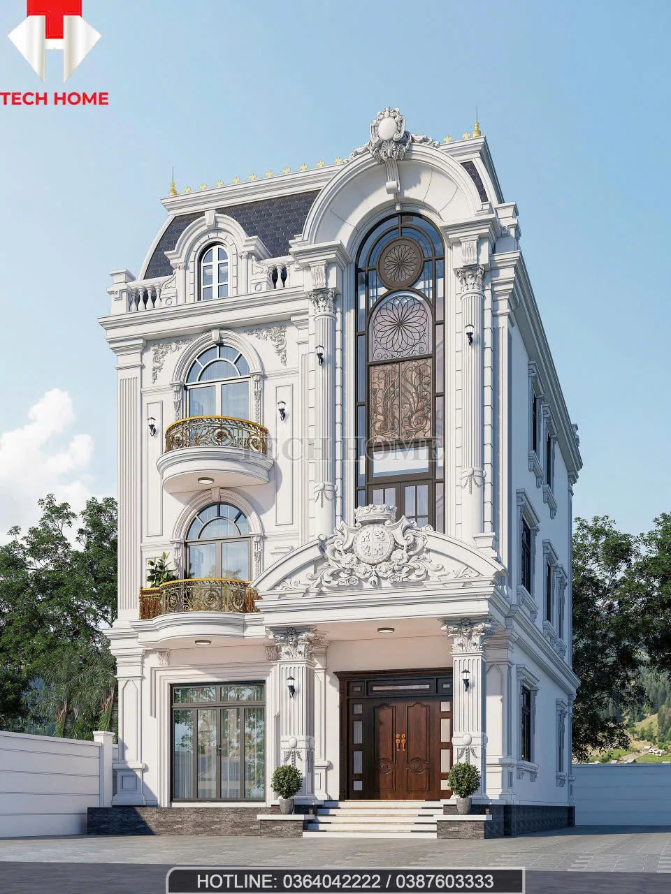 nhà phố tân cổ Mansard