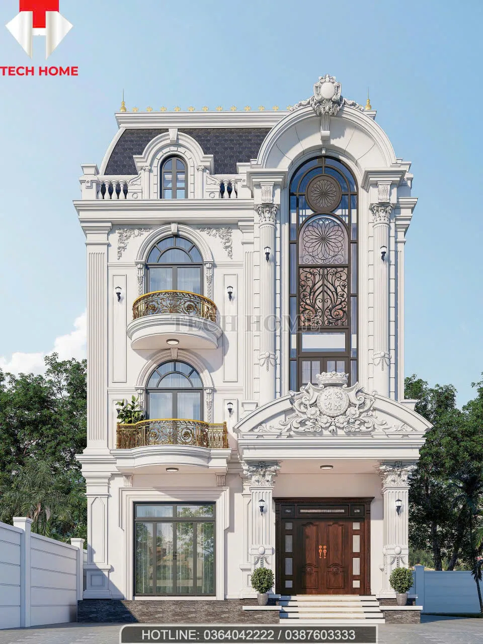 nhà phố tân cổ Mansard