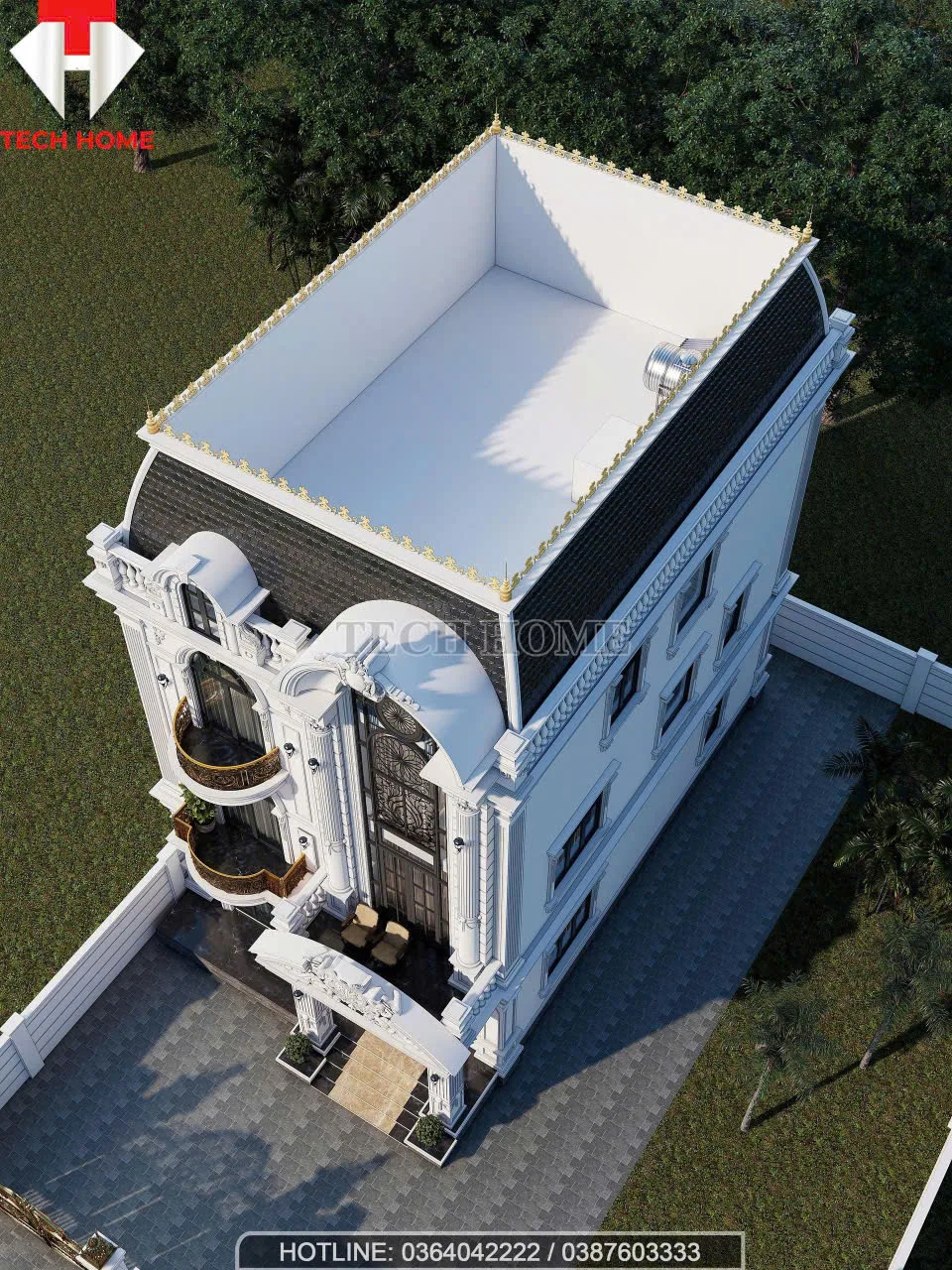 nhà phố tân cổ Mansard